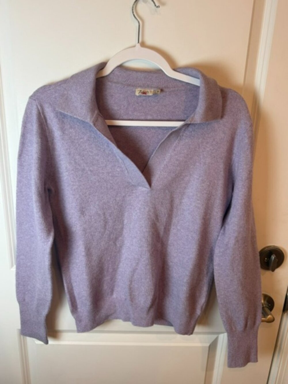 Faherty Women's Purple Jackson Polo Sweater